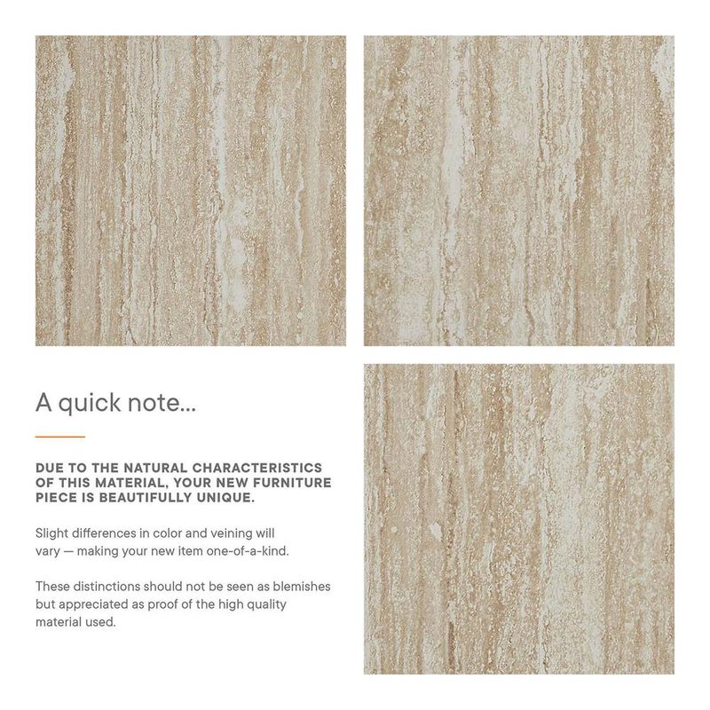 Mirella Faux Travertine Side Table image number 5