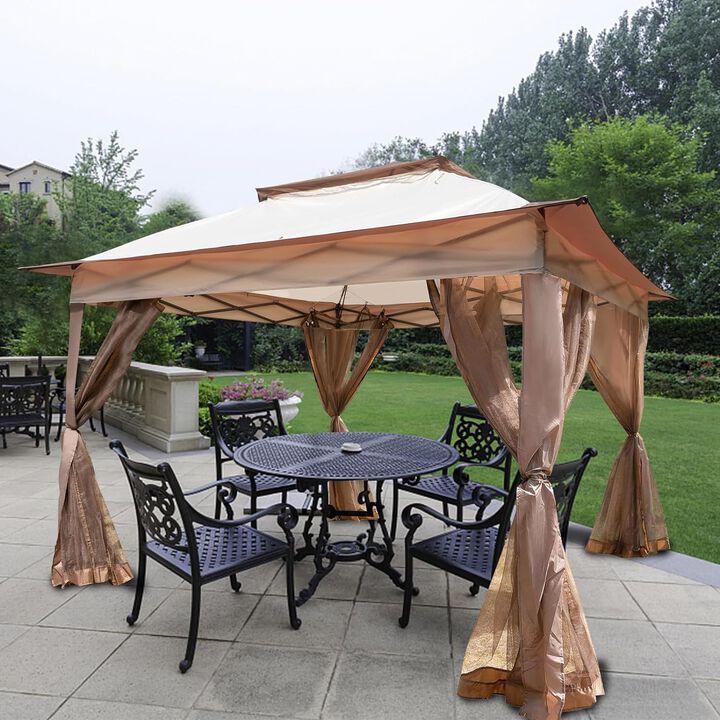 Canopy Tent with Breathable Mesh Mosquito Netting Walls, Outdoor Pop-Up Sunshade