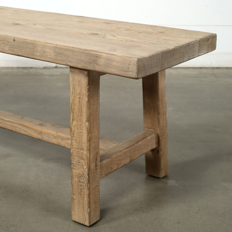 Pine Entryway Bench in Weathered Natural image number 5