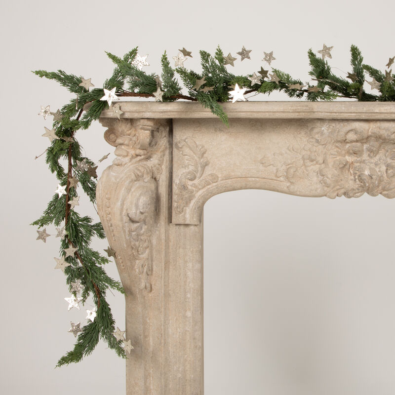 72" Star Shaped Garland with Glitter image number 1