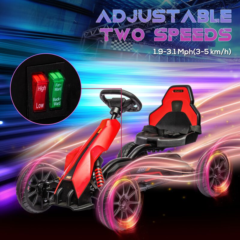 BreeBe 12V Electric Go Kart for Kids w/ Adjustable Speed image number 4