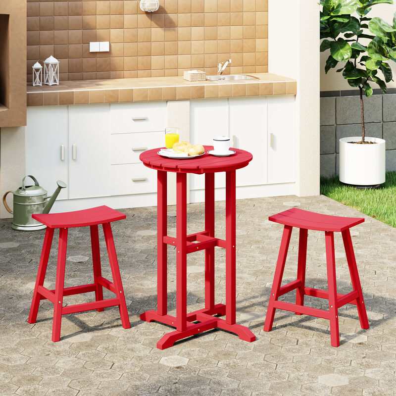 WestinTrends Outdoor Patio Counter Height Bar Stools Bistro Bar Table Set