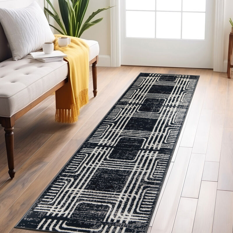 World Rug Gallery Bohemian Lines Indoor Area Rug image number 1