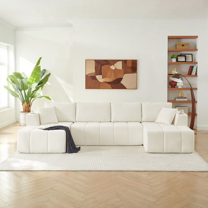 Gralte U-Shaped Chenille Sectional Sofa