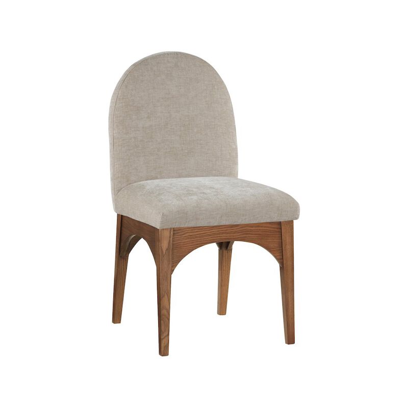 Meridian Furniture Waldorf Beige Chenille Fabric Dining Chair