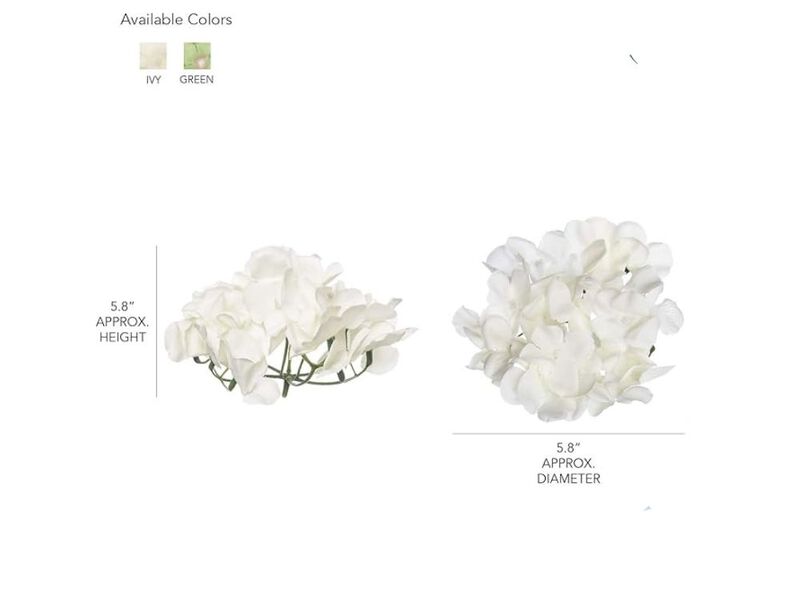 8 Piece Ivory Artificial Hydrangea Flower Heads Wedding Centerpiece Decor image number 2