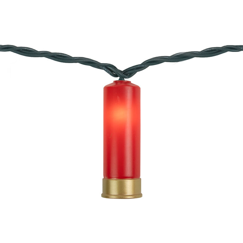 10ct Multi-Color Shotgun Shell Novelty Christmas Light Set  Clear Lights image number 8
