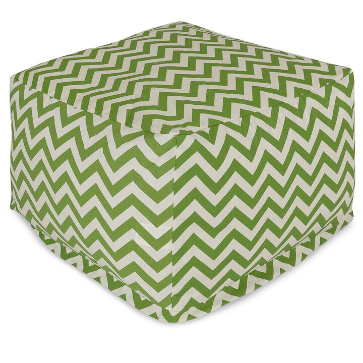 Majestic Home Goods Ottoman Pouf Chevron Sage