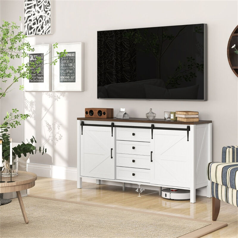 Modern Wooden Sideboard with Storage, Stylish Console for Dining or Living Room