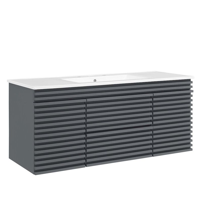 Render 48" Wall-Mount Bathroom Vanity image number 0