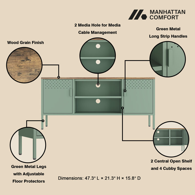 Landen Green TV Stand