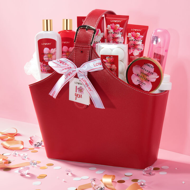Home Spa Kit Gift Set &ndash; Japanese Cherry Blossom Bath Set - 25 Pcs image number 3