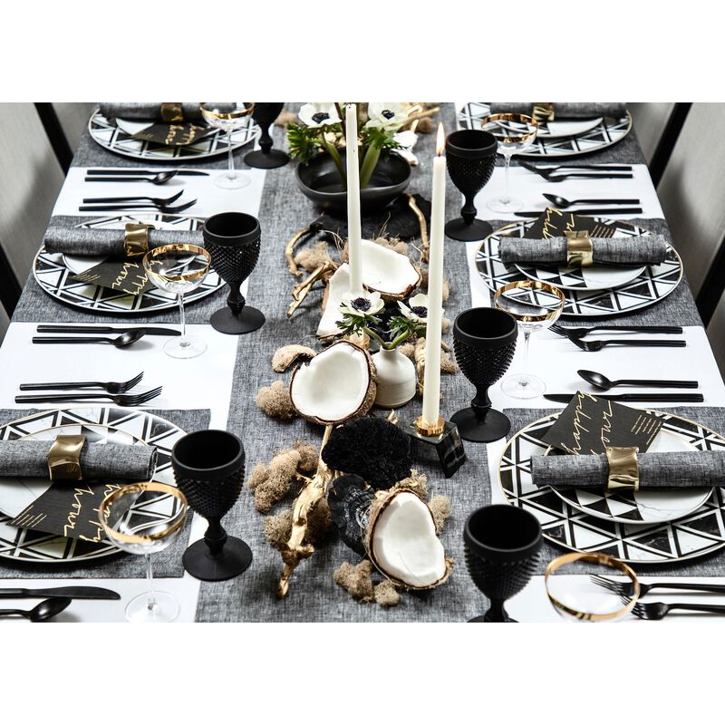 Linen Table Runner - Festive Plain