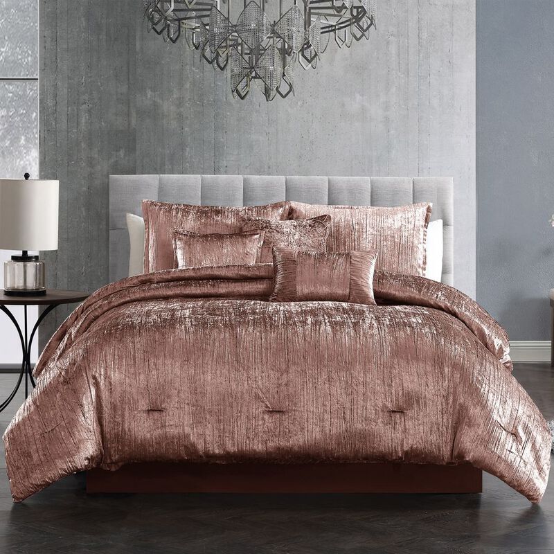 Blush Crinkle 7 pc King image number 0