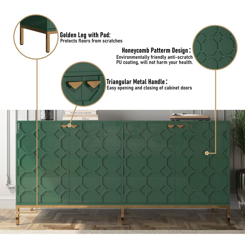 31.3 in. H 4 Door Locker Accent Storage Cabinet image number 4