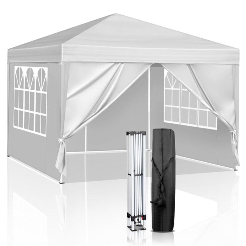 Waterproof Right-Angle Folding Tent Portable Canopy with Two Doors & Windows for Outdoor Events & Camping