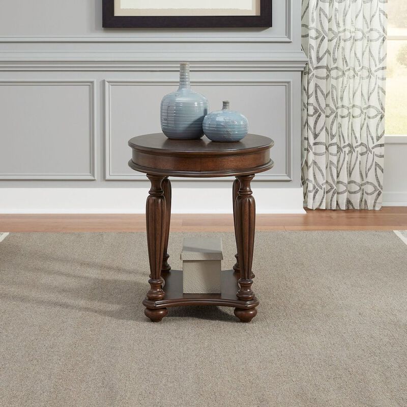 Liberty Furniture Allington Oval End Table for Living Room - Satin Sienna image number 8