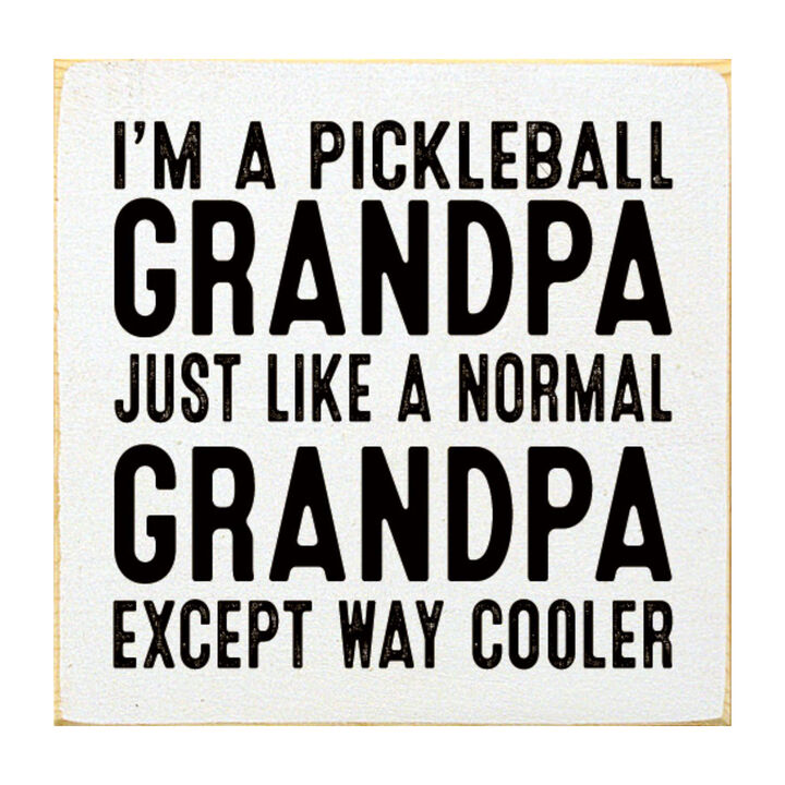 Pickleball Grandpa Wooden Sign Funny Pickleball Wall Decor Gift