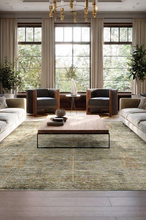 Ariel Ophelia Jade 9' x 12' Rug