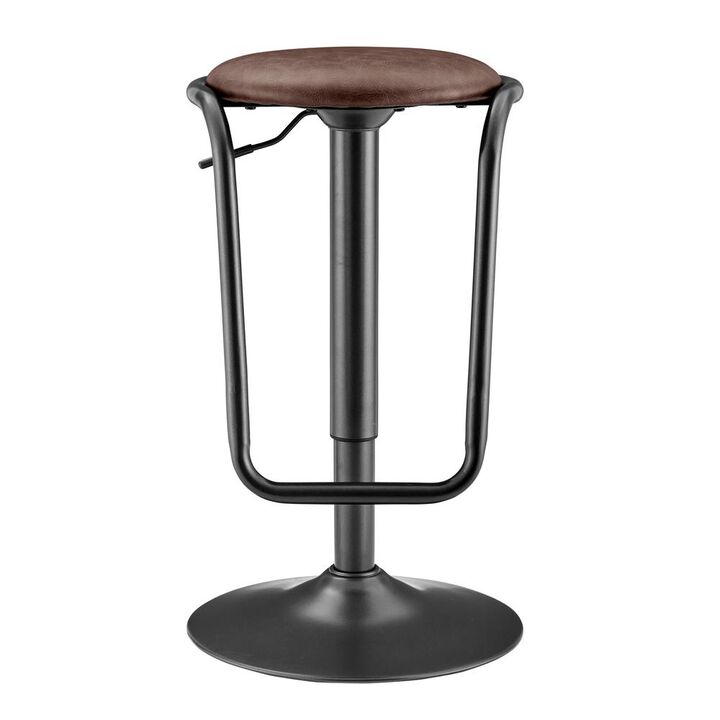 Elijah PU Gaslift Bar Stool, (Set of 2)