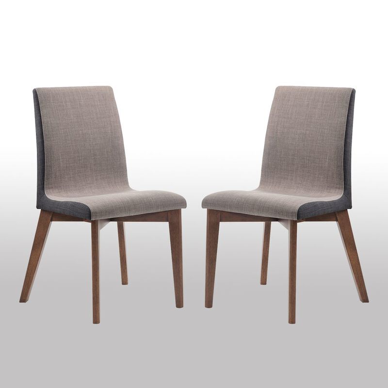 Simple Relax Set of 2 Dining Side Chairs in Light Gray image number 4