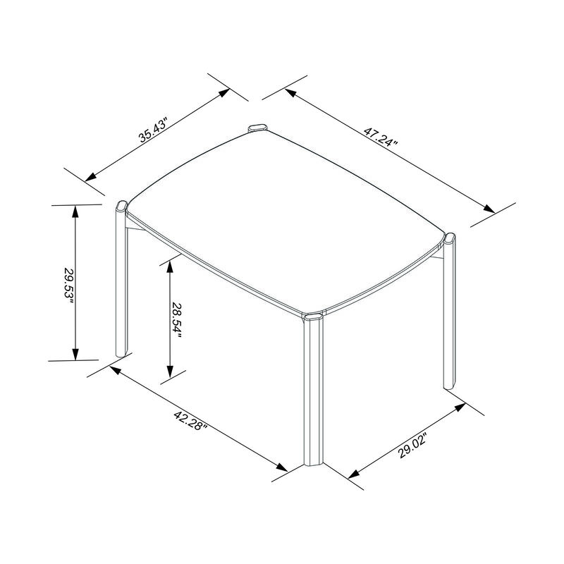 Gales White 5-Piece Dining Set