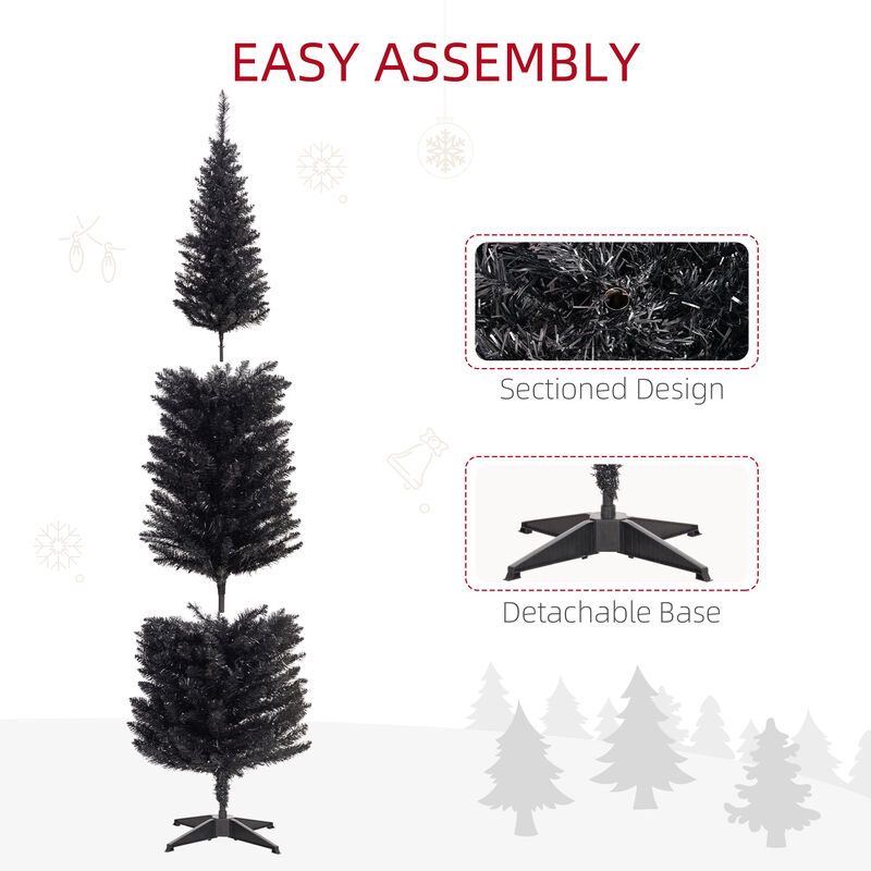 7' Slim Pencil Artificial Christmas Tree with LEDs image number 6