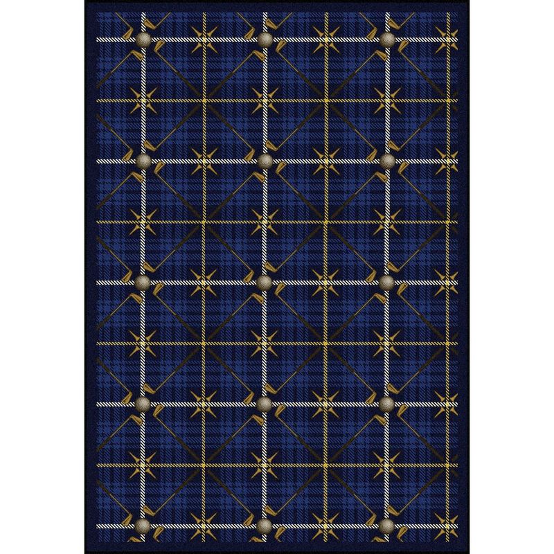 Joy Carpets Games People Play Saint Andrews 10'9 x 13'2 Area Rug in Color Seaside Blue