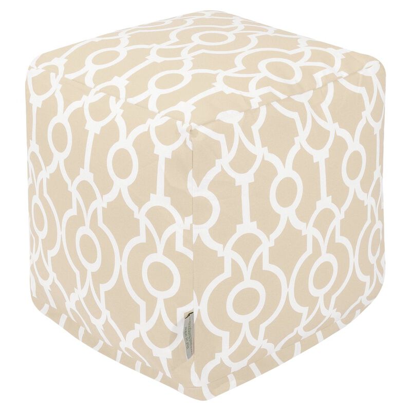 Majestic Home Goods Cube Pouf Athens Sand