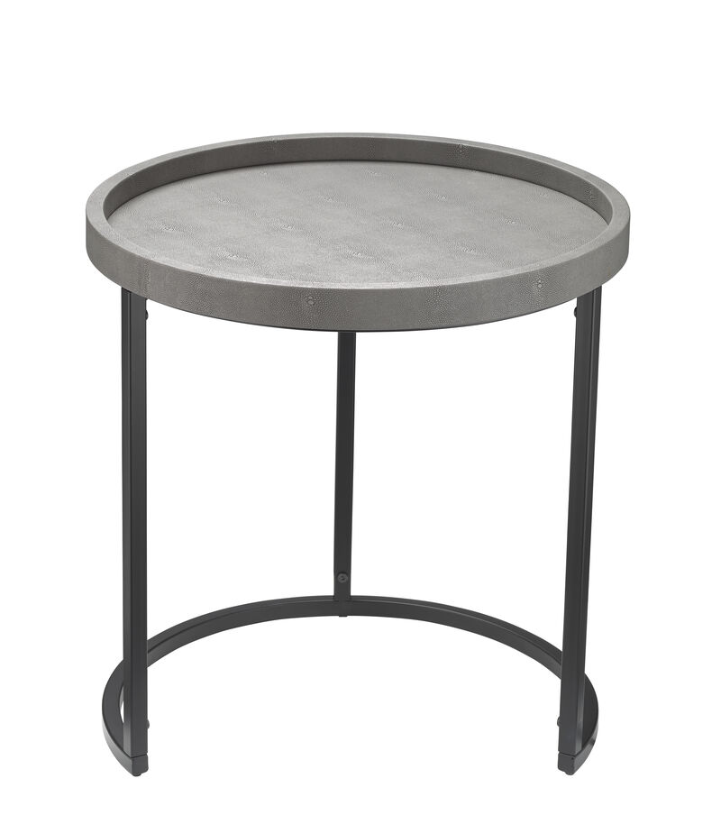 Maddox Faux Shagreen Nesting Tables (Set of 3)