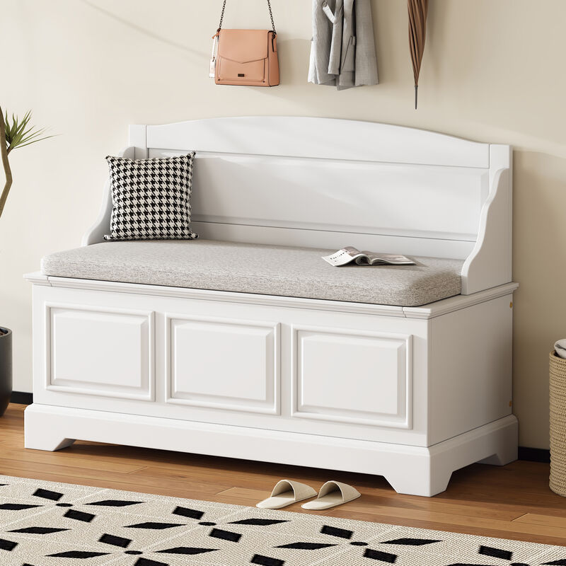 Merax Shoe Storage Bench with Removable Cushion