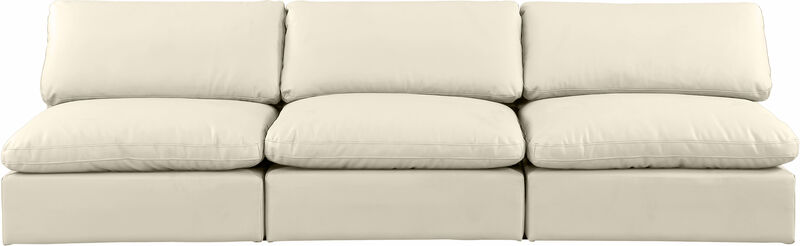 Meridian Furniture Comfy Cream Vegan Leather Modular Sofa image number 3