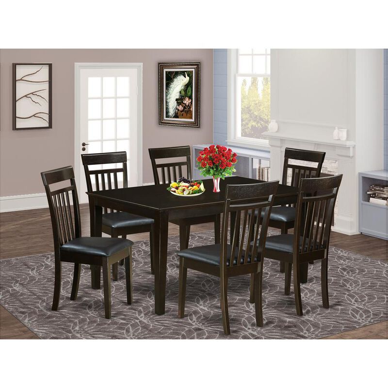 7 Pc Dining room Dining Table and 6 Dining Chairs