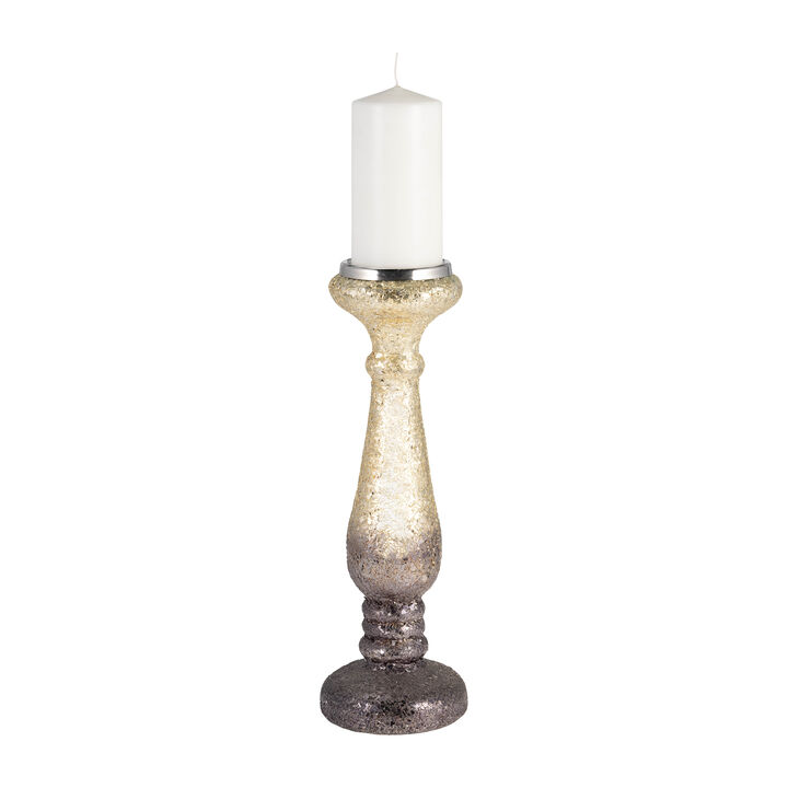 15" Plum Crackled Candle