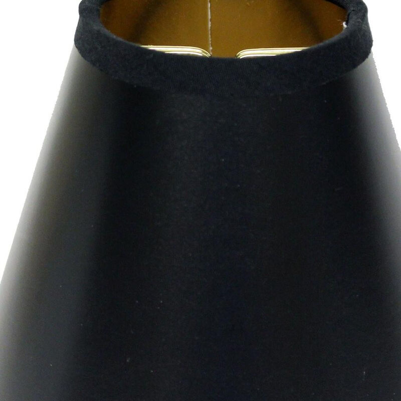 Hivvago 4" Black with Gold Set of 6 Chandelier Parchment Lampshadess