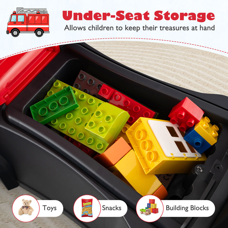 Ride On Push Truck Toy for Kids with Steering Wheel and Music for Playroom image number 7