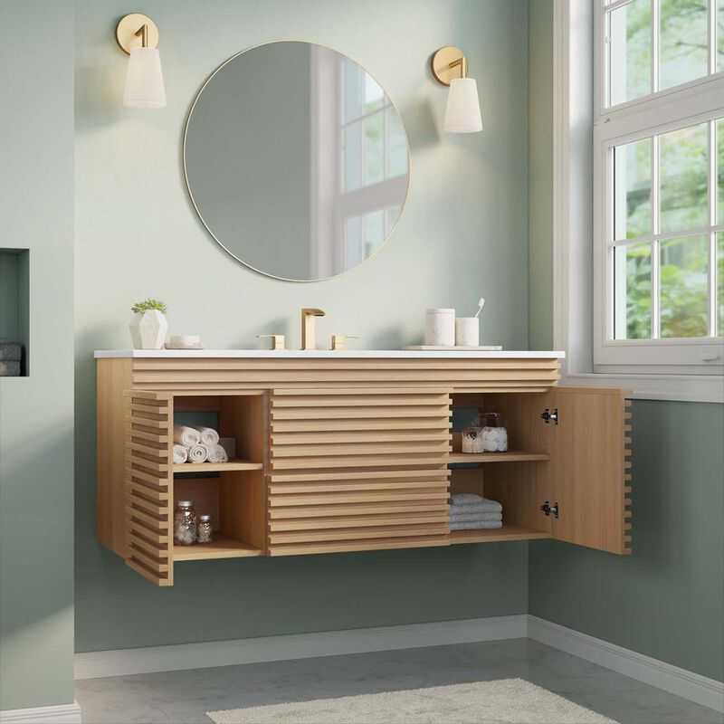 Modway Render 48 Wall-Mount Bathroom Vanity