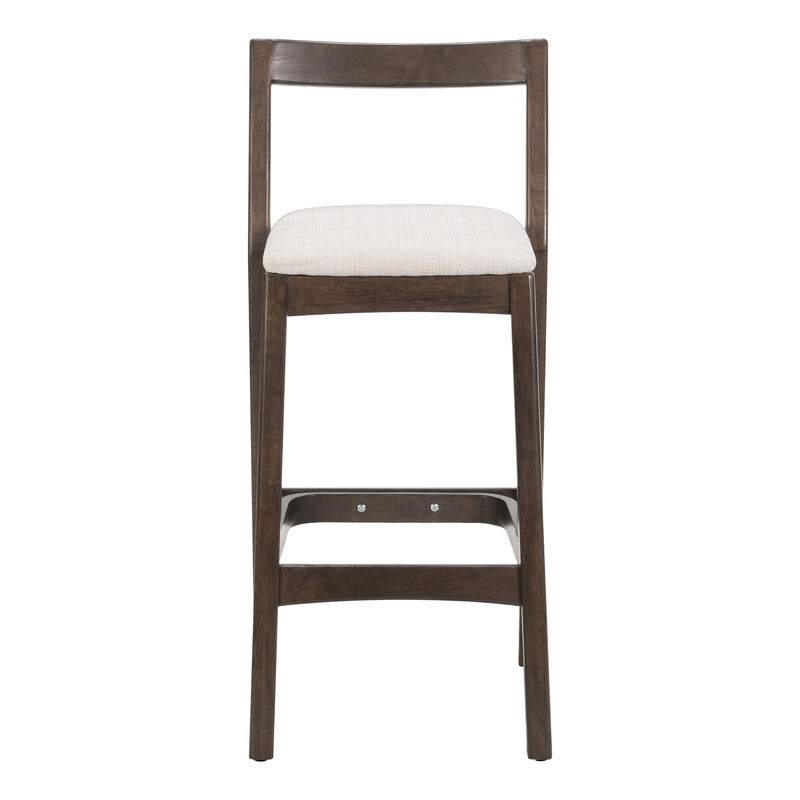 Christopher Knight Home Alric Rustic Rubberwood Upholstered Barstools (Set of 2) image number 6