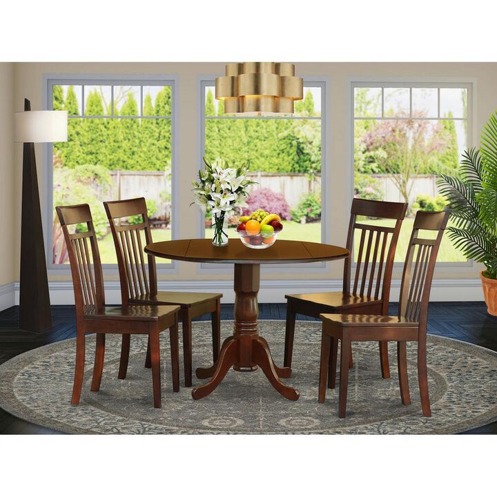 5 Pc Kitchen nook Dining set-small Table and 4 Dining Chairs