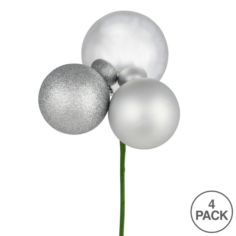 Vickerman Silver Ornament Pick image number 1