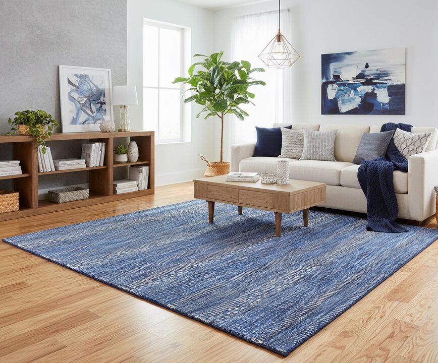 Grass 42524 Navy 3' x 8' Runner Rug