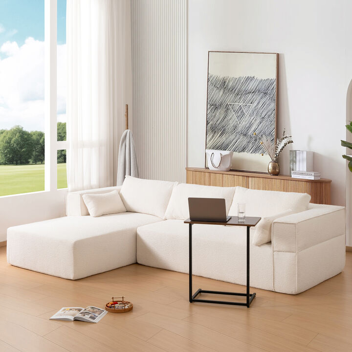 Merax Fully Compressed Modular Sectional Sofa with 1 Side Table