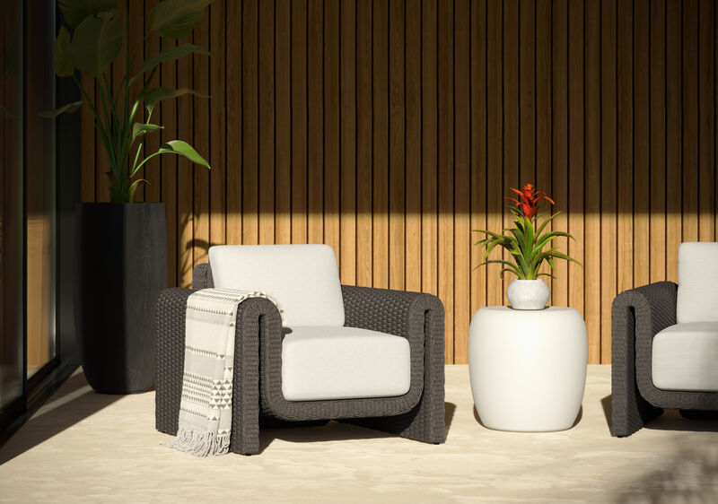 Iolite White End Table