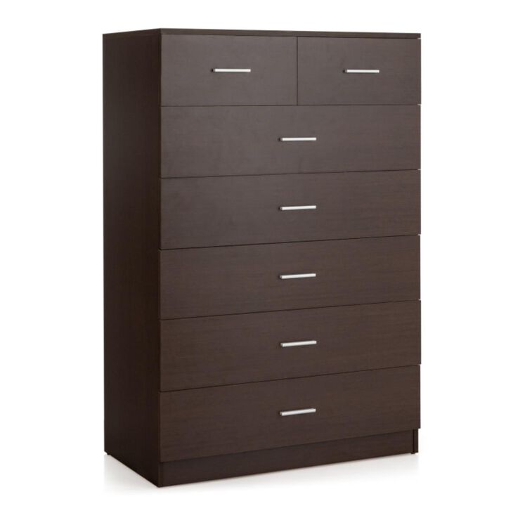 Hivvago Wooden Chest of Drawers with Anti-toppling Device and Metal Handles