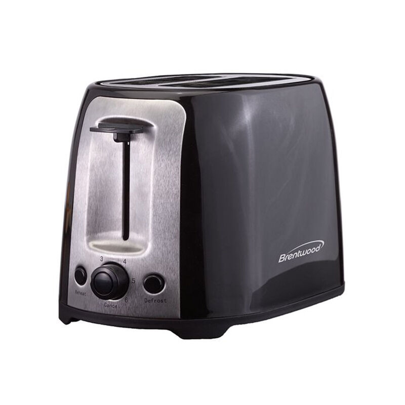 Brentwood  2 Slice Cool Touch Toaster ; Black and Stainless Steel