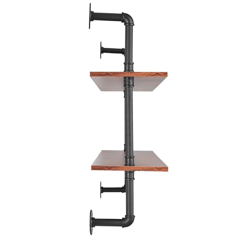 2-Tier Industrial Pipe Shelf Wall Mount for Kitchen, Bedroom or Living Room