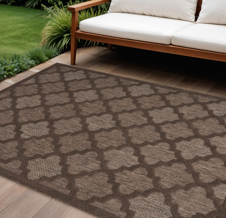 HomeRoots Trellis Indoor Outdoor Area Rug
