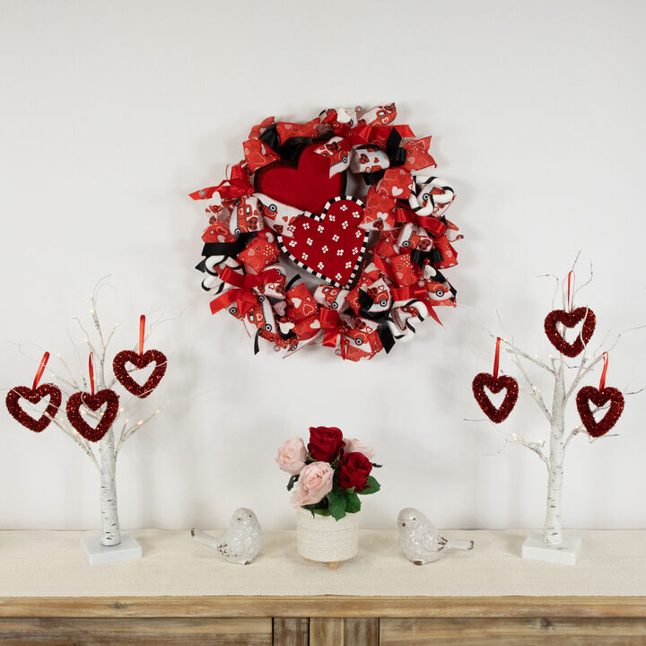 Ribbon and Twig Valentine's Day Wreath - 17"