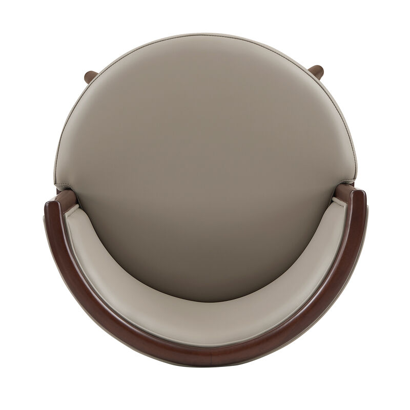 Evalyn Gray Leather Counter Stools (Set of 3)