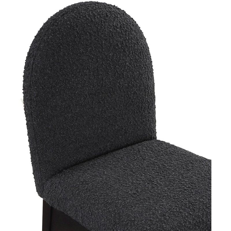 Meridian Furniture Waldorf Black Boucle Fabric Dining Chair